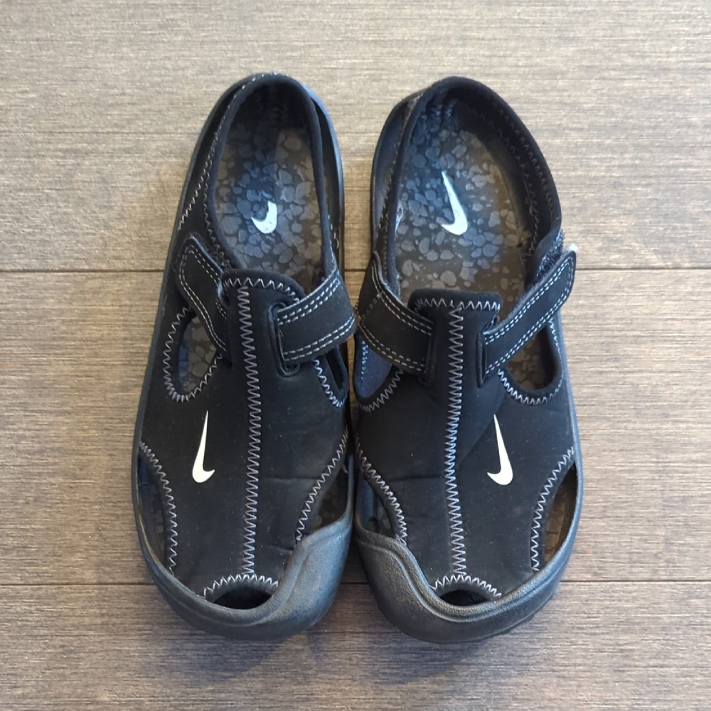 Nike Black Sandals with Adjustable Strap and Breathable Design